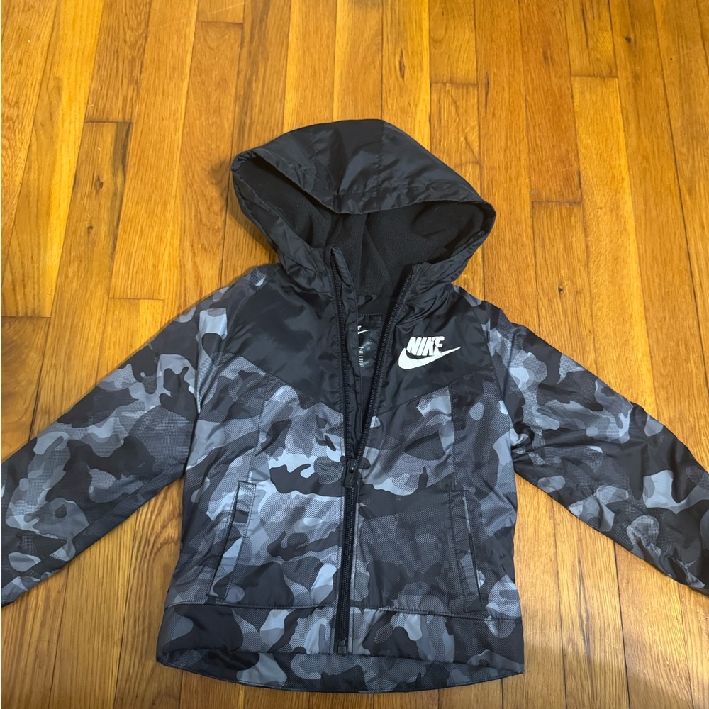 Nike Black and Gray Puffer Jacket